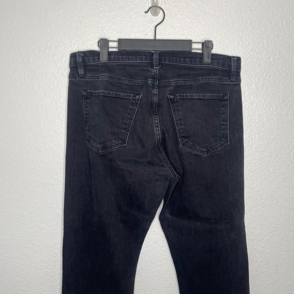 Flint and Tinder Mens Bottoms Size 34 Faded Black Straight Tapered Denim Jeans - Picture 13 of 15